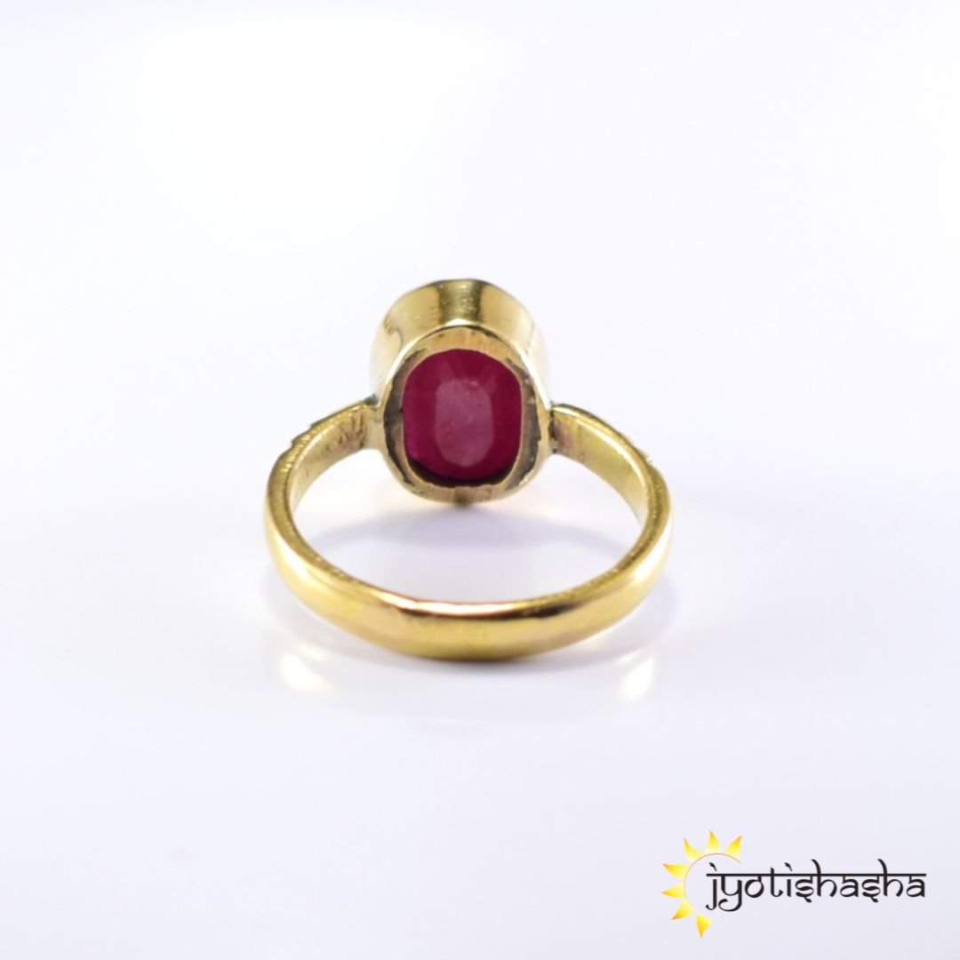 Ruby Ring/red Ruby Ring/manik Ring/ruby Gemstone Ring in Copper panchdhatu  14k Gold Plating Handmade Ring for Unisex - Etsy Denmark