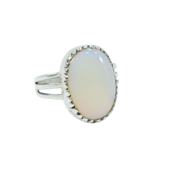 Opal Ring Silver (6.25 रत्ती ओपल अंगूठी) - Image 2